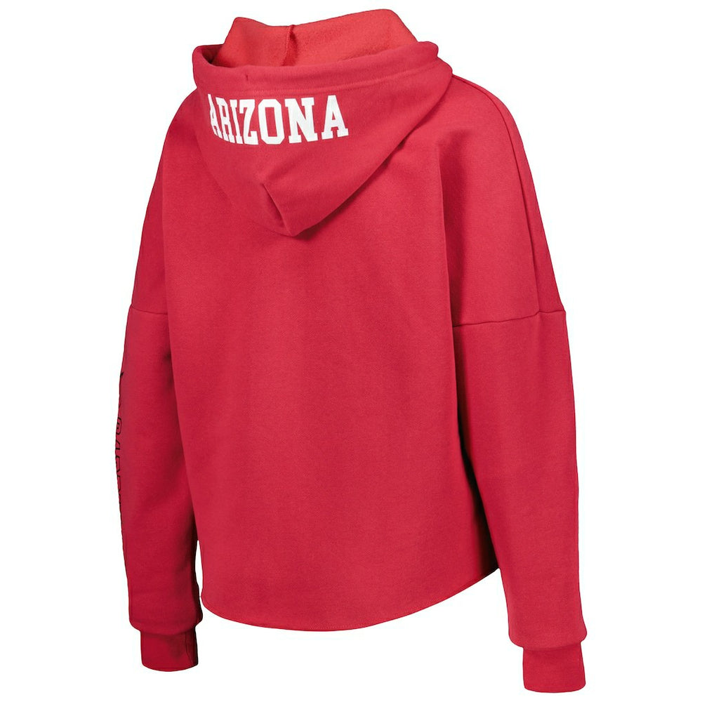 Arizona Cardinals New Era Women's Foil Sleeve Pullover Hoodie Cardinal