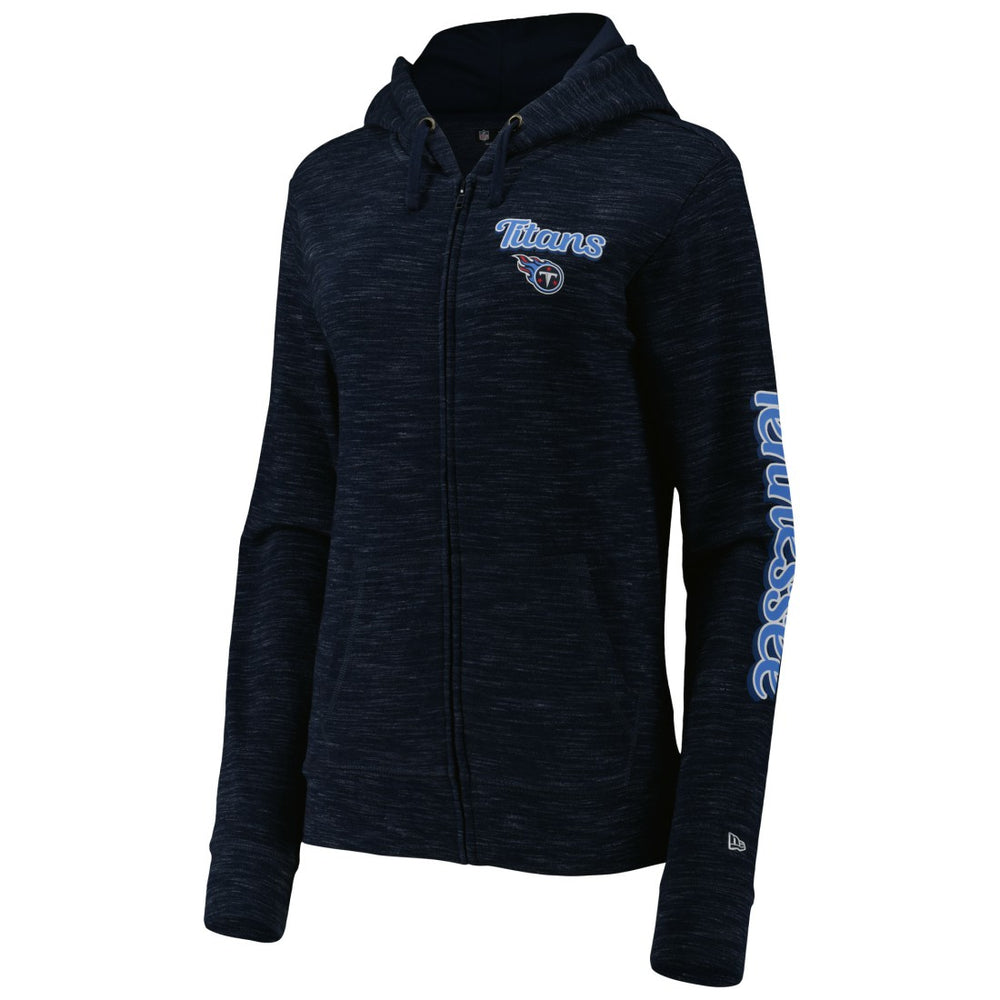 Tennessee Titans New Era Women's Reverse Full-Zip Hoodie Navy