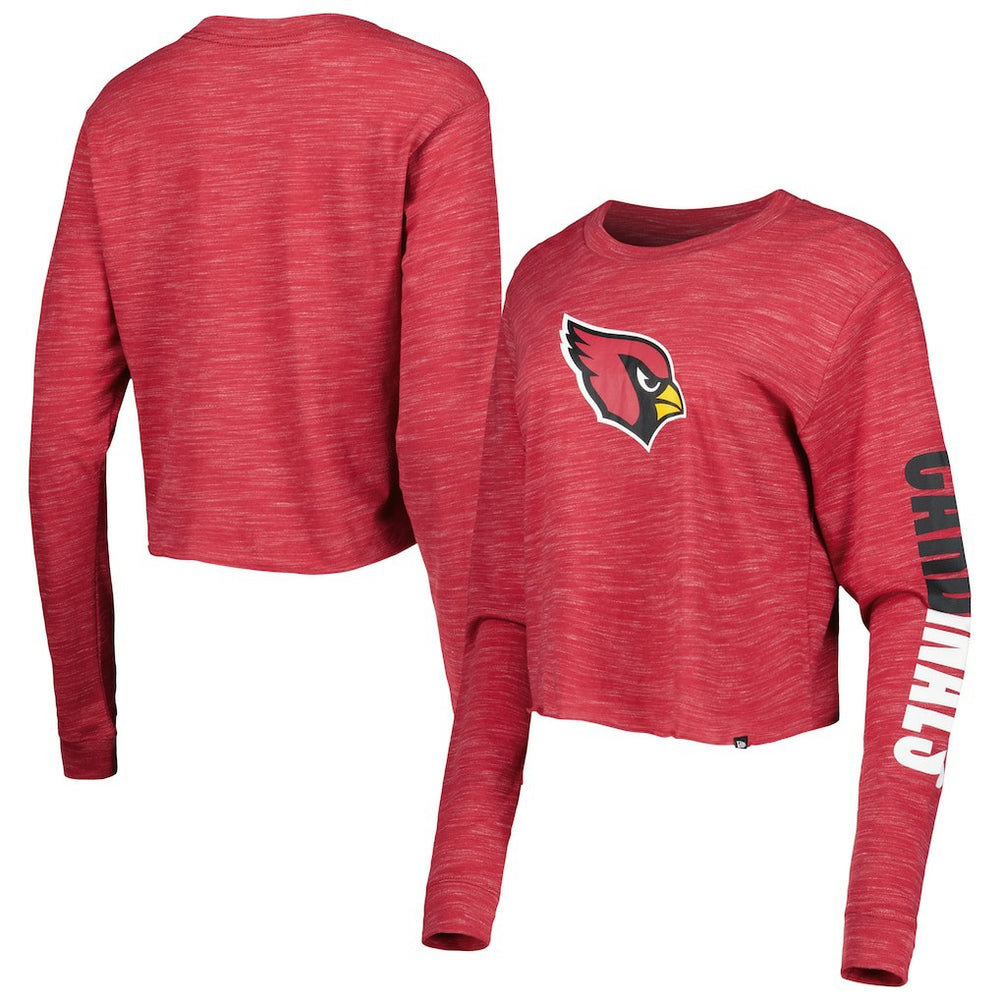 Arizona Cardinals New Era Women's Crop Long Sleeve T-Shirt Cardinal