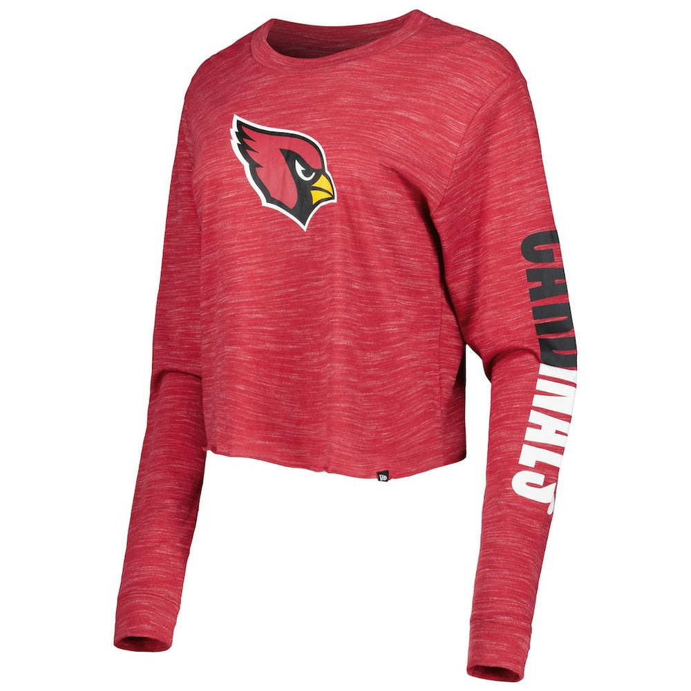 Arizona Cardinals New Era Women's Crop Long Sleeve T-Shirt Cardinal