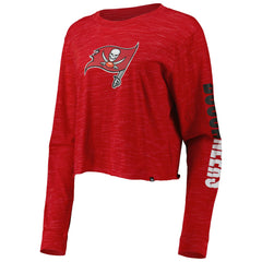 Tampa Bay Buccaneers New Era Women's Crop Long Sleeve T-Shirt Red