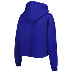 Los Angeles Rams Cuce Women's Crystal Logo Cropped Pullover Hoodie Royal