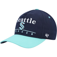 NHL Seattle Kraken '47 Super Hitch Adjustable Snapback Hat - Deep Sea Blue/Light Blue