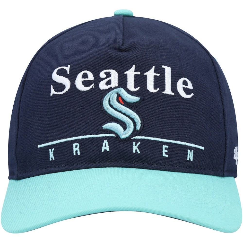 NHL Seattle Kraken '47 Super Hitch Adjustable Snapback Hat - Deep Sea Blue/Light Blue