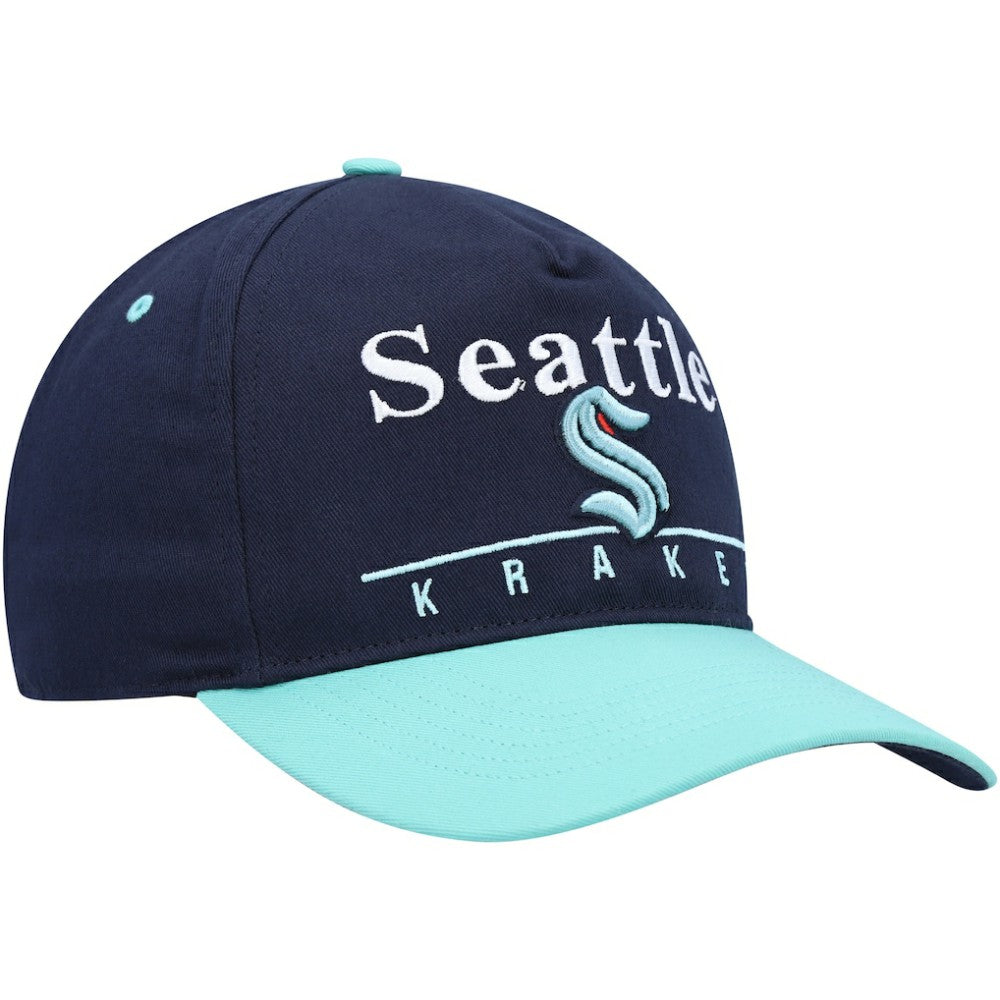 NHL Seattle Kraken '47 Super Hitch Adjustable Snapback Hat - Deep Sea Blue/Light Blue