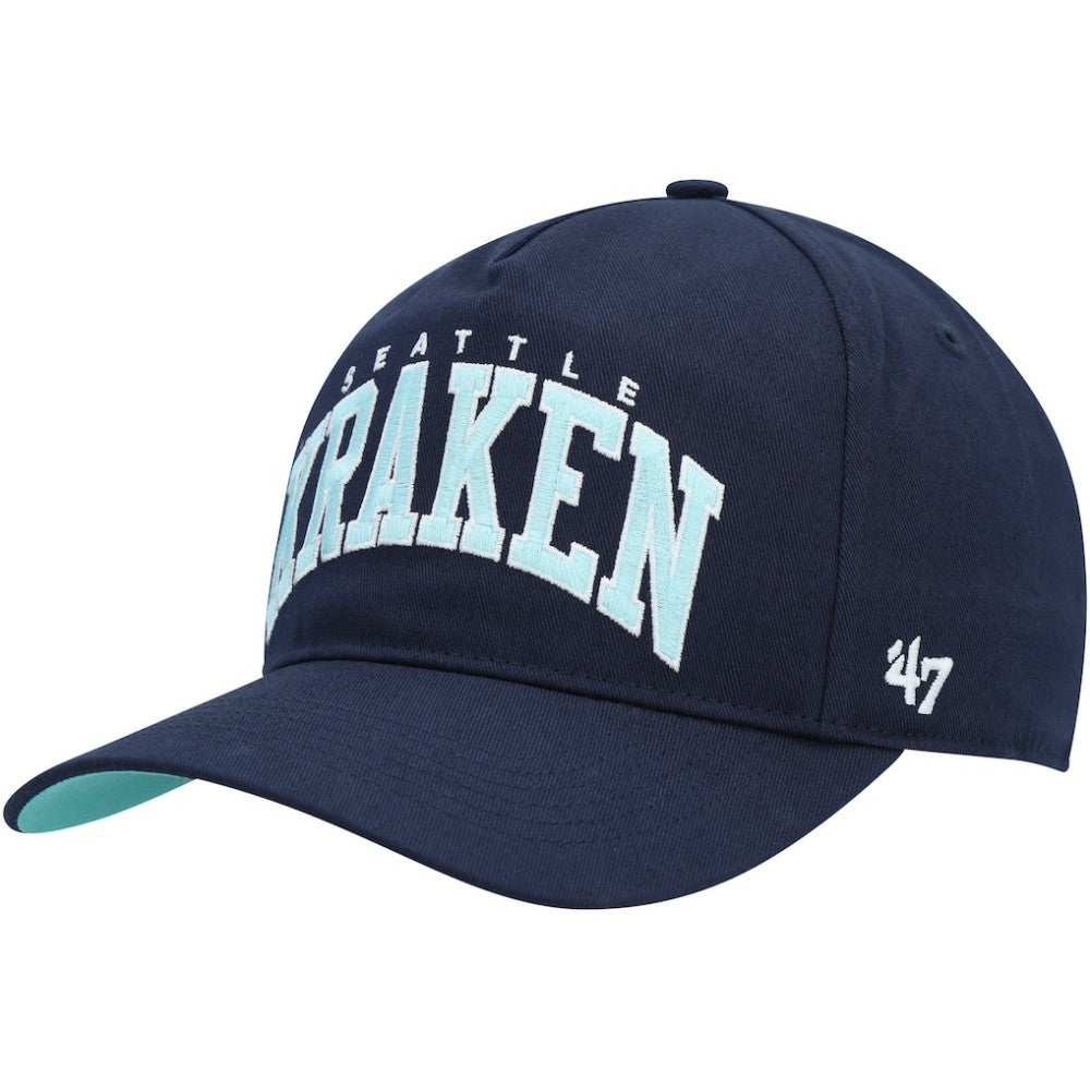 NHL Seattle Kraken '47 Block Arch Hitch Snapback Hat - Deep Sea Blue