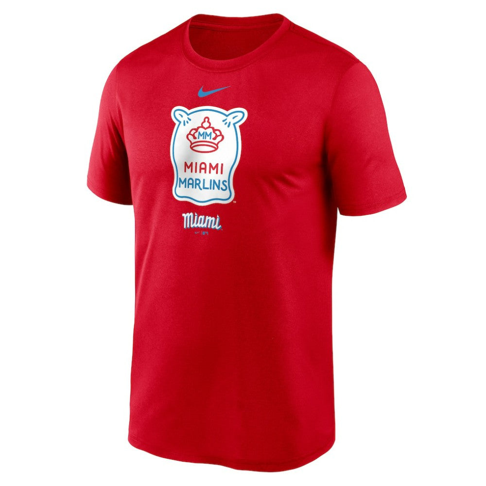 Miami Marlins Nike City Connect Logo T-Shirt - Red T-shirts