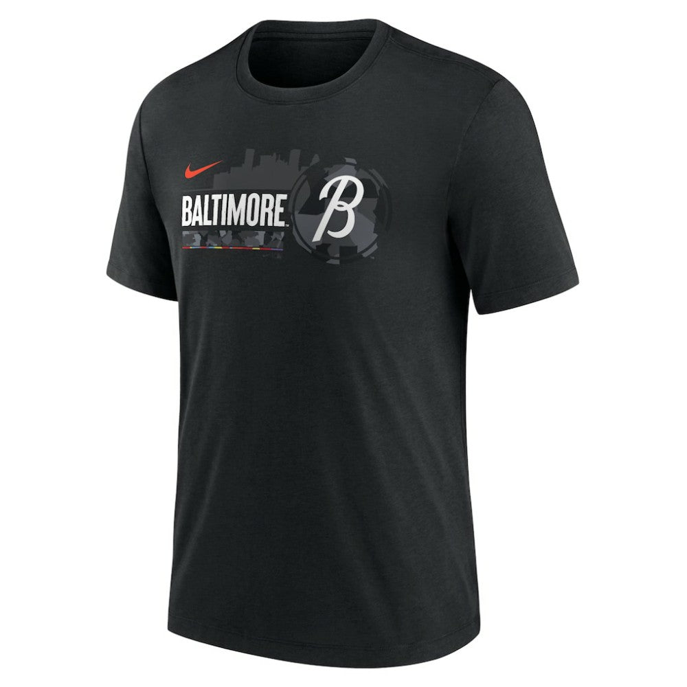 Baltimore Orioles Nike City Connect Tri-Blend T-Shirt - Black T-shirts