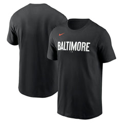Baltimore Orioles Nike City Connect Wordmark T-Shirt - Black T-shirts