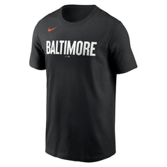 Baltimore Orioles Nike City Connect Wordmark T-Shirt - Black T-shirts