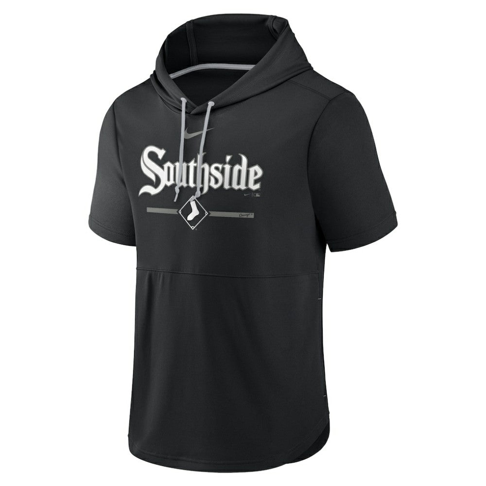 Chicago White Sox Nike City Connect Short Sleeve Pullover Hoodie - Black Hoodies