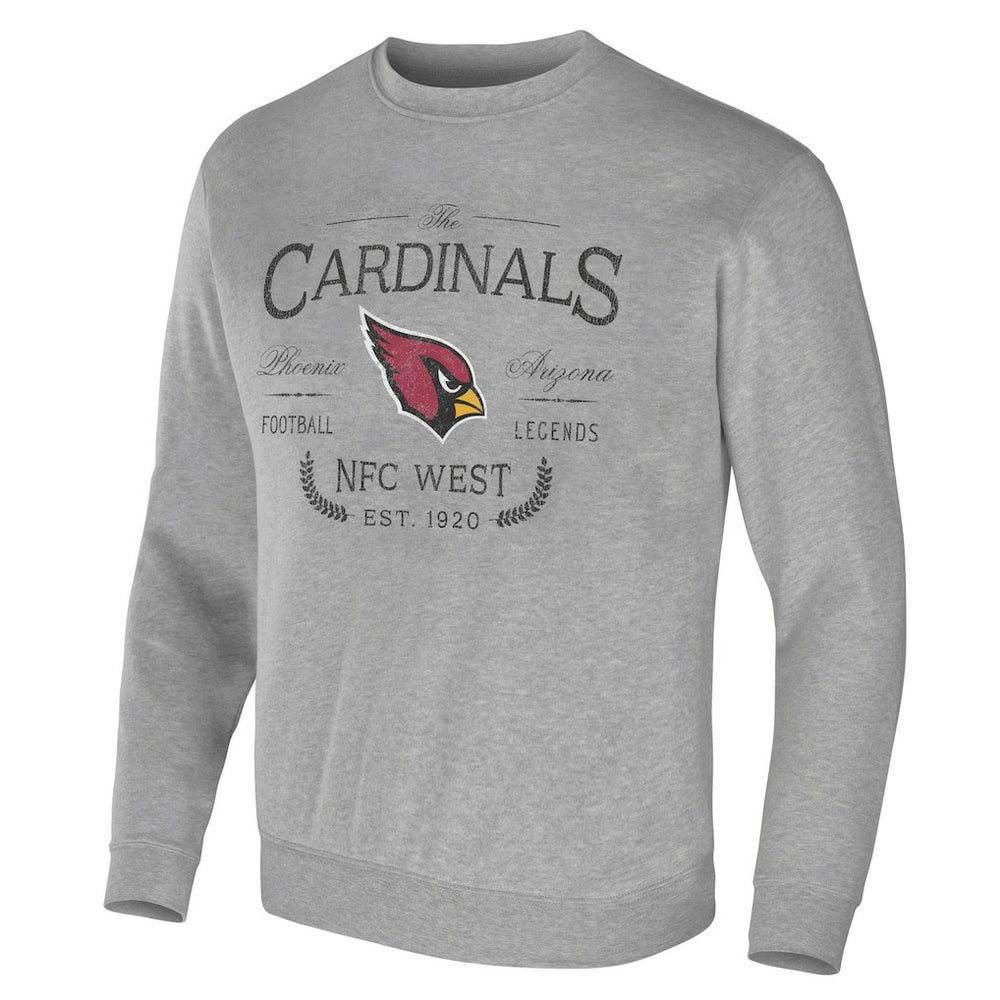 Arizona Cardinals NFL x Darius Rucker Collection Pullover Sweatshirt Heather Gray