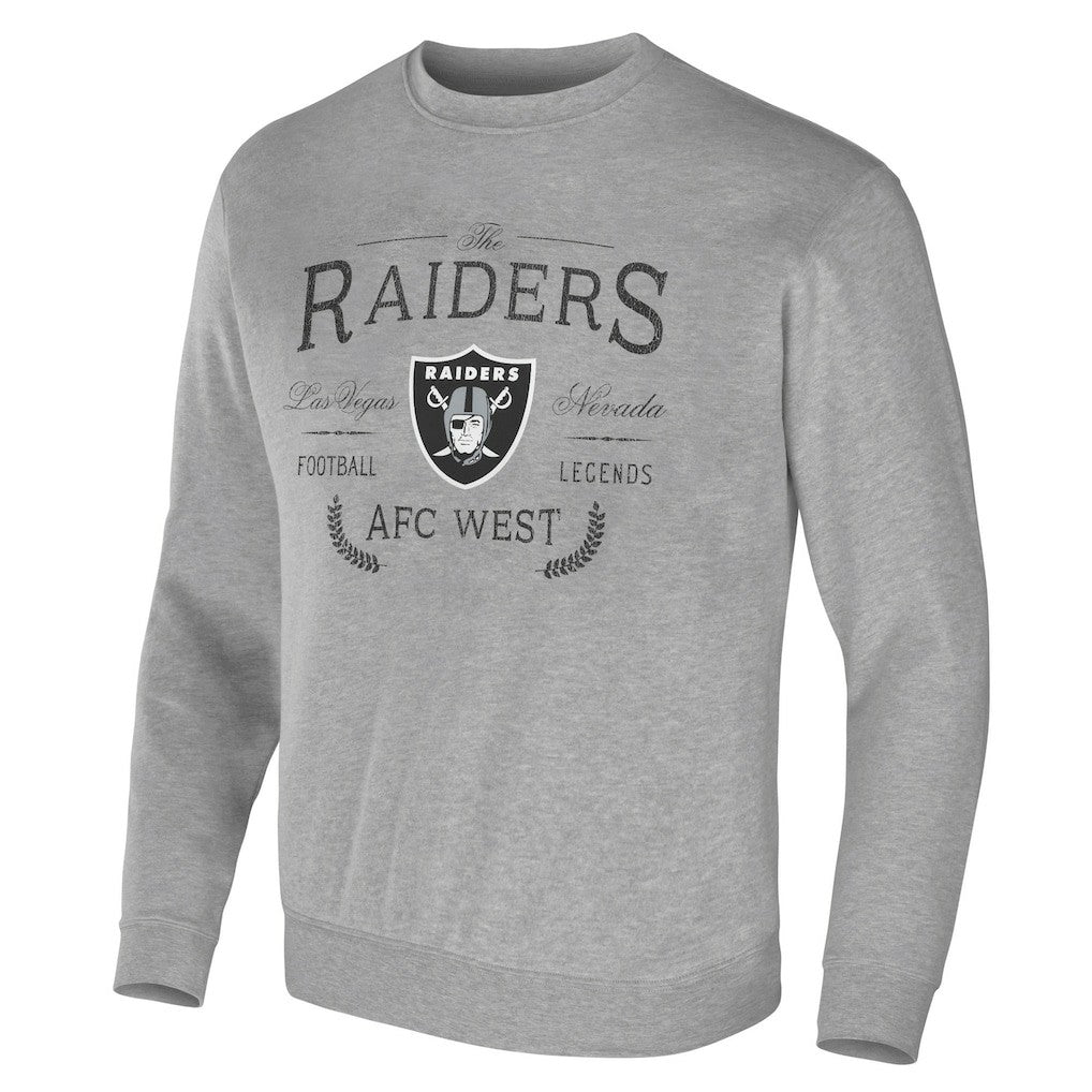 Las Vegas Raiders NFL x Darius Rucker Collection Pullover Sweatshirt Heather Gray