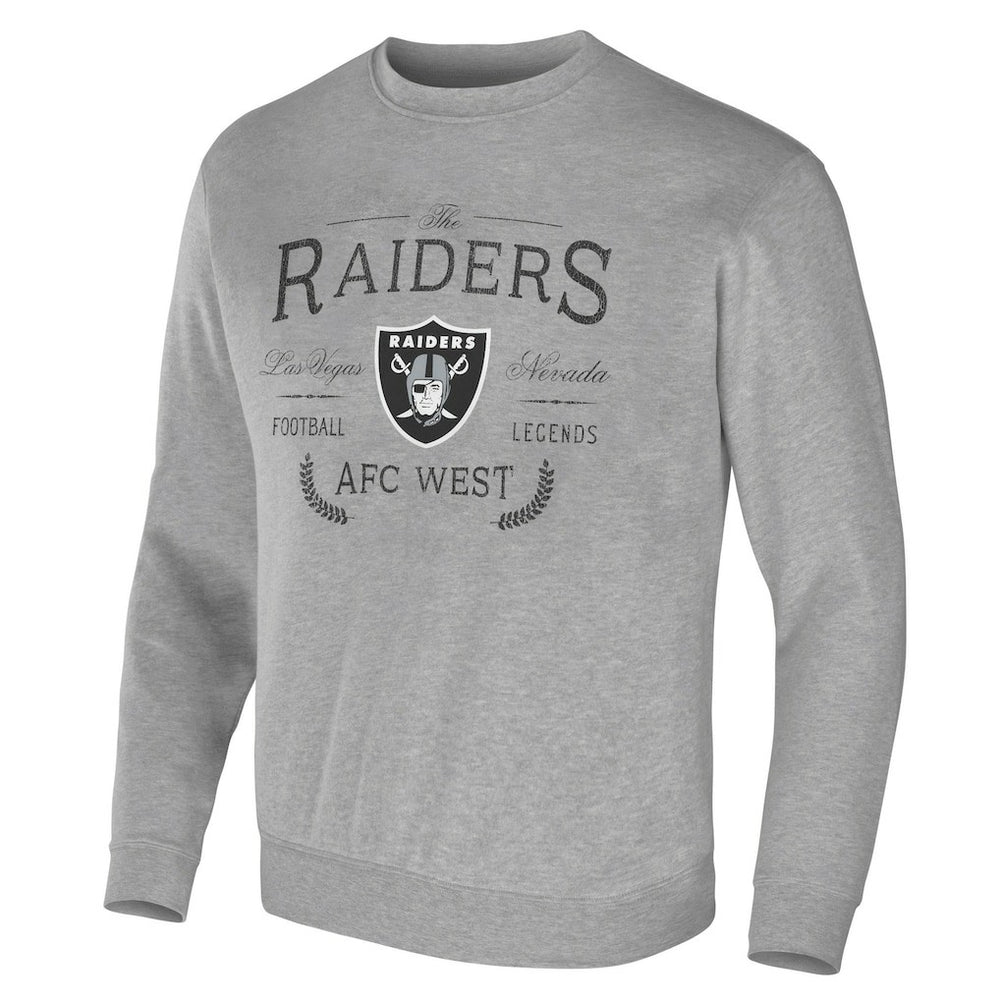 Las Vegas Raiders NFL x Darius Rucker Collection Pullover Sweatshirt Heather Gray