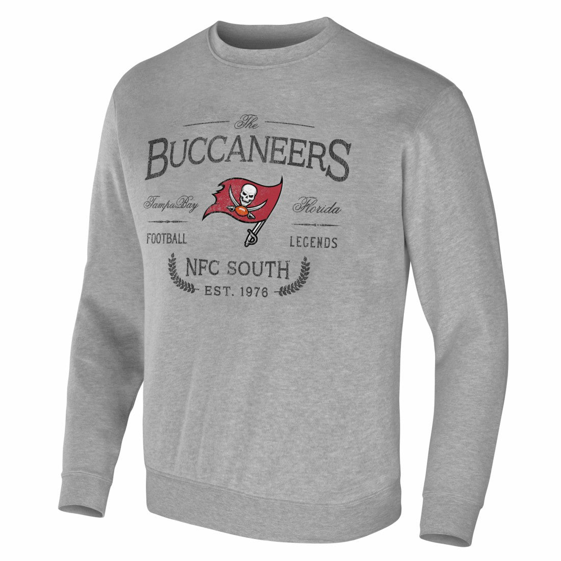Tampa Bay Buccaneers NFL x Darius Rucker Collection Pullover Sweatshirt Heather Gray