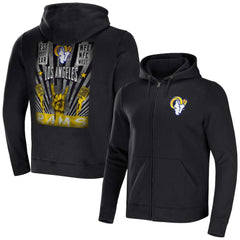 Los Angeles Rams NFL x Darius Rucker Collection Rocker Full-Zip Hoodie Black