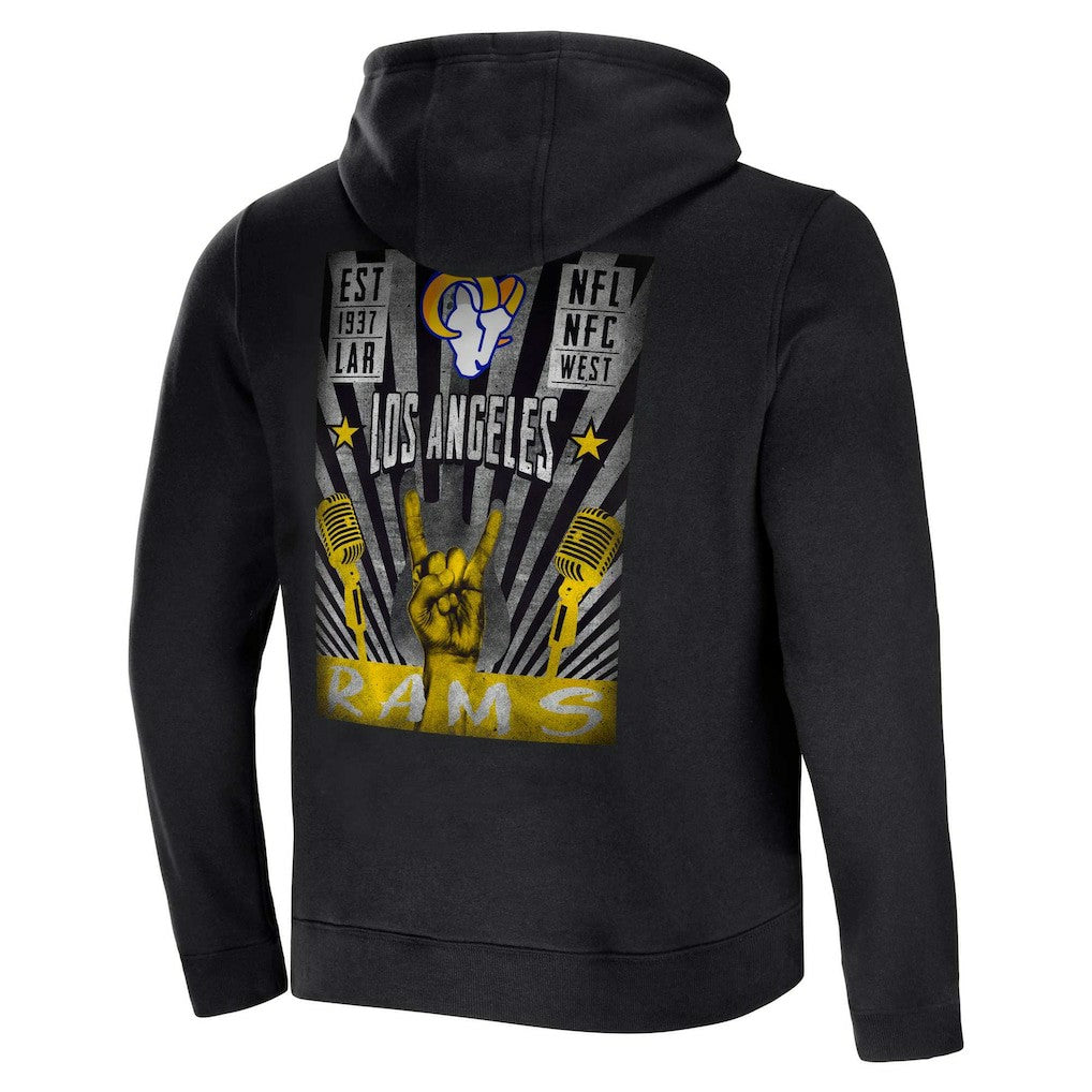 Los Angeles Rams NFL x Darius Rucker Collection Rocker Full-Zip Hoodie Black