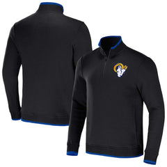 Los Angeles Rams NFL x Darius Rucker Collection Logo Quarter-Zip Top Black