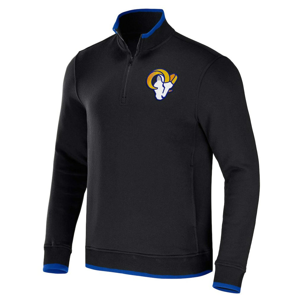 Los Angeles Rams NFL x Darius Rucker Collection Logo Quarter-Zip Top Black