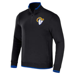 Los Angeles Rams NFL x Darius Rucker Collection Logo Quarter-Zip Top Black