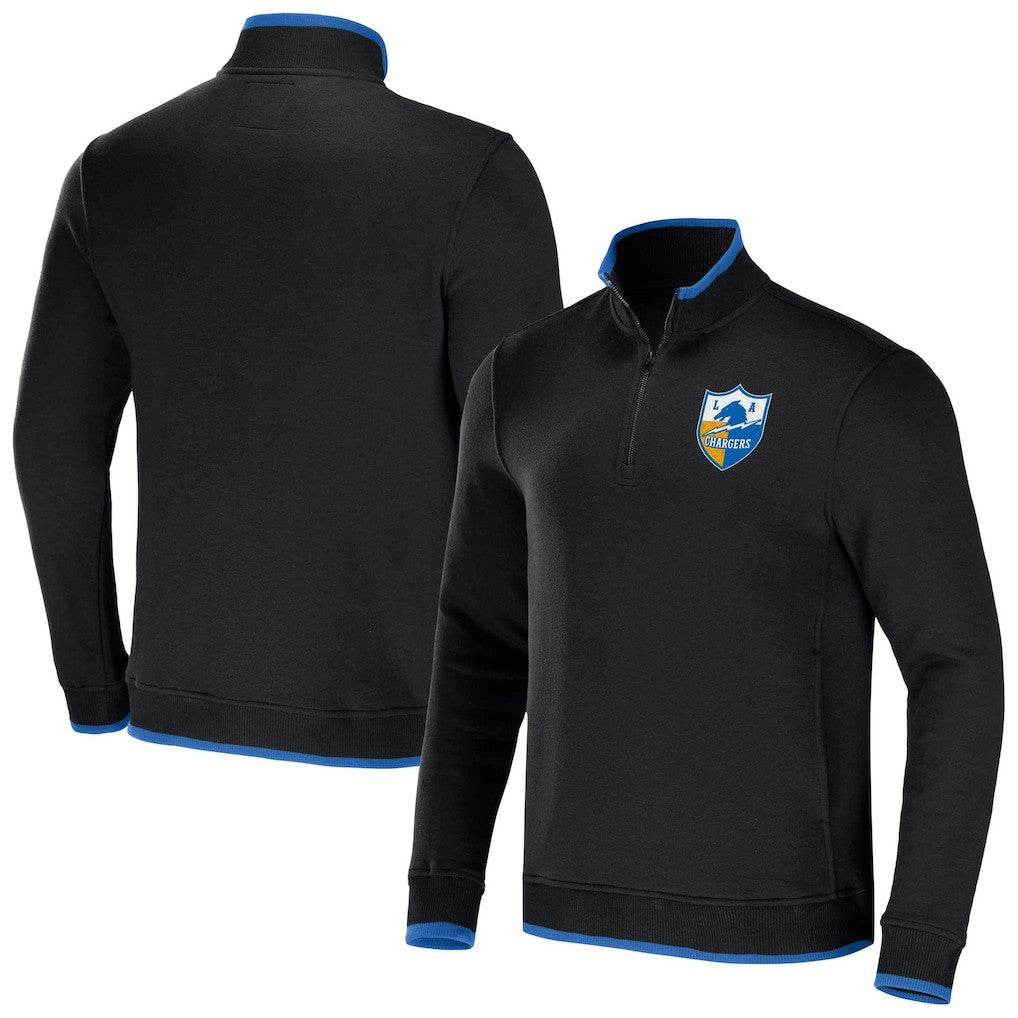 Los Angeles Chargers NFL x Darius Rucker Collection Logo Quarter-Zip Top Black
