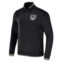 Las Vegas Raiders NFL x Darius Rucker Collection Logo Quarter-Zip Top Black