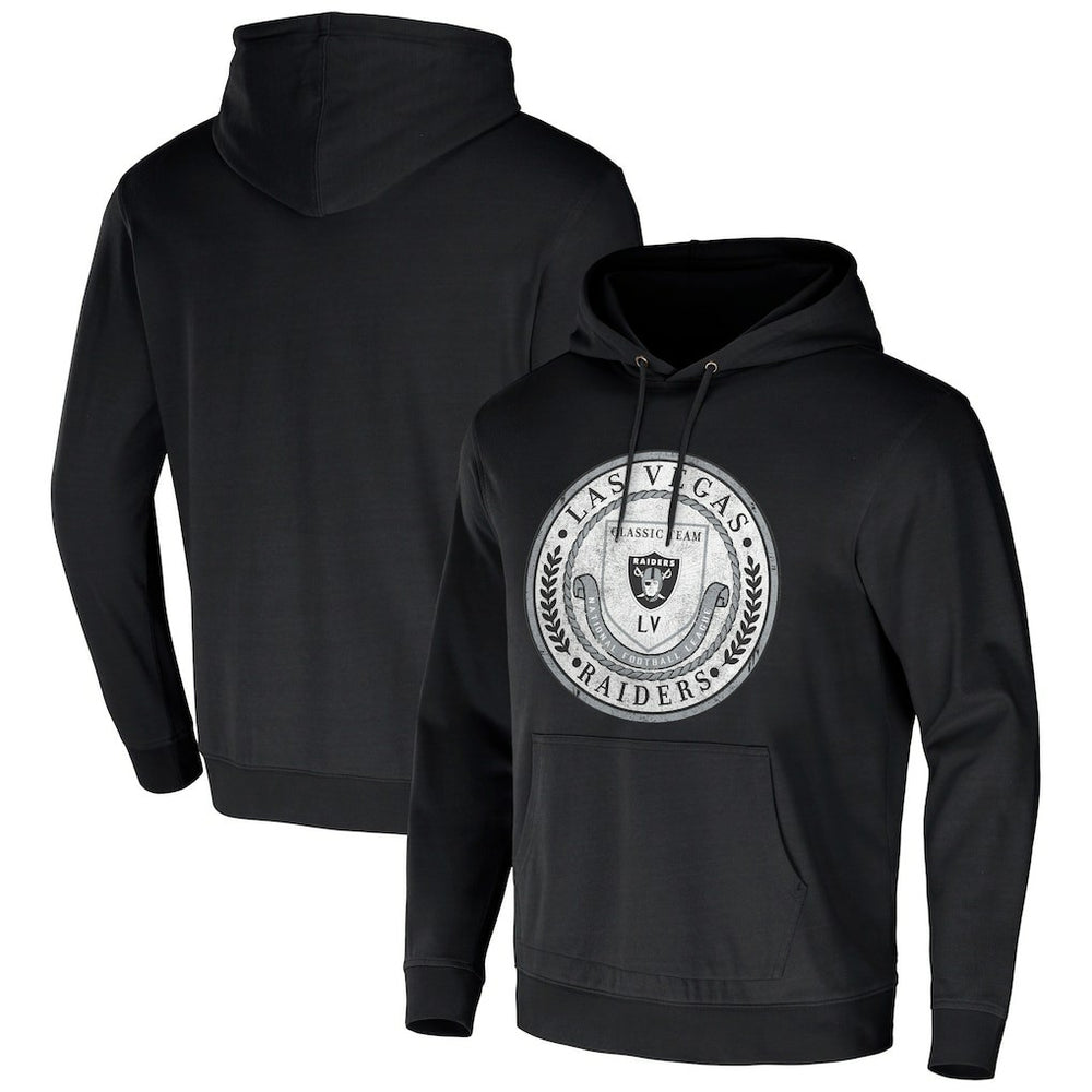 Las Vegas Raiders NFL x Darius Rucker Collection Washed Pullover Hoodie Black