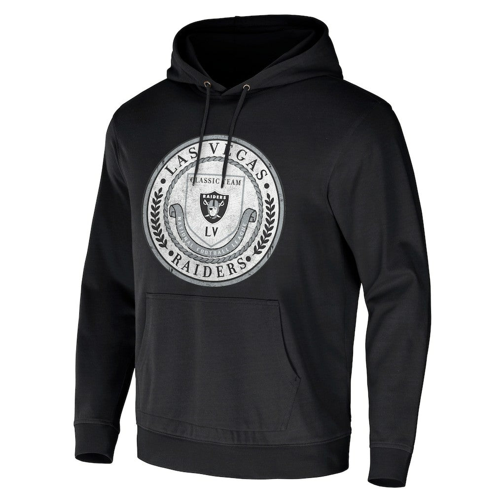 Las Vegas Raiders NFL x Darius Rucker Collection Washed Pullover Hoodie Black