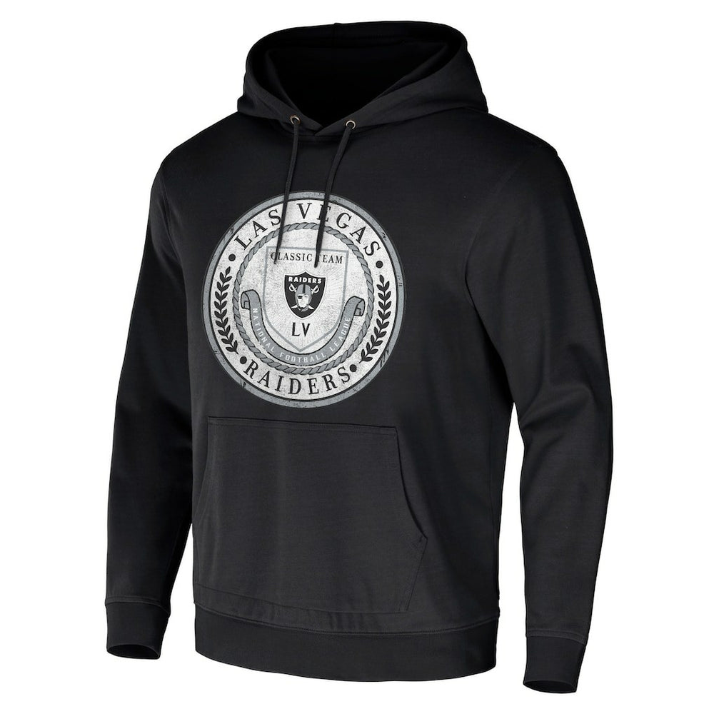 Las Vegas Raiders NFL x Darius Rucker Collection Washed Pullover Hoodie Black