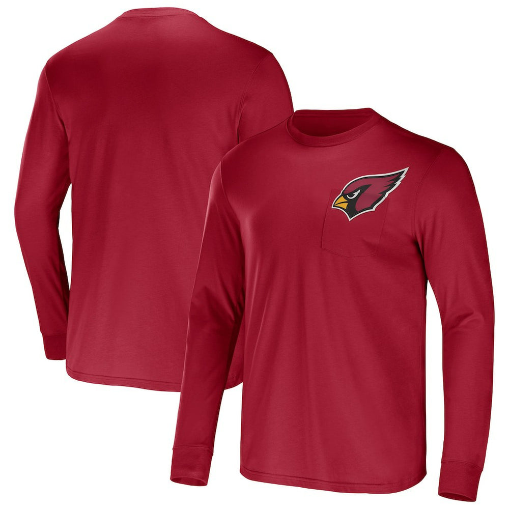Arizona Cardinals NFL x Darius Rucker Collection Team Long Sleeve Pocket T-Shirt Cardinal