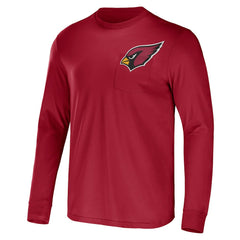 Arizona Cardinals NFL x Darius Rucker Collection Team Long Sleeve Pocket T-Shirt Cardinal