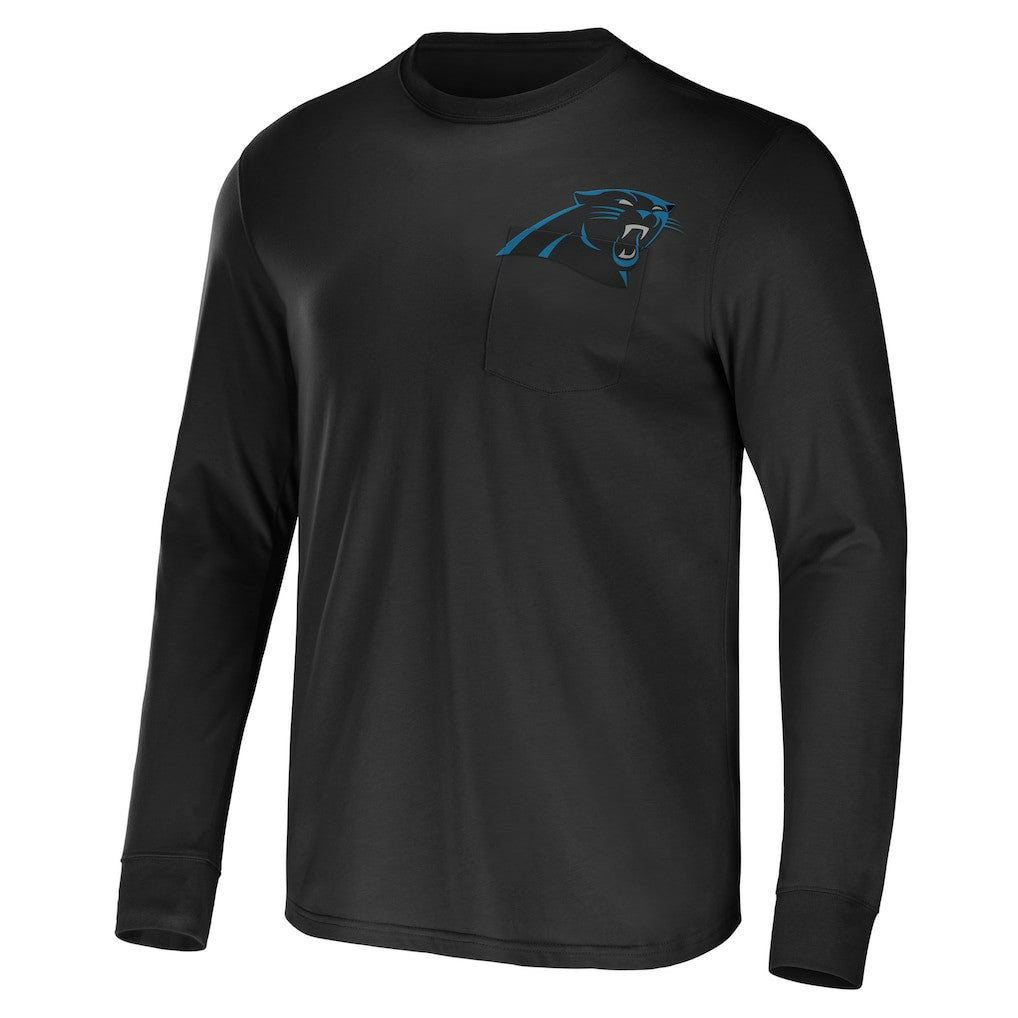 Carolina Panthers NFL x Darius Rucker Collection Team Long Sleeve Pocket T-Shirt Black