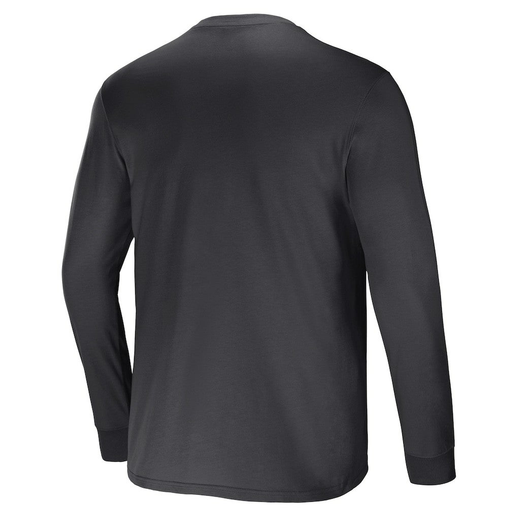 Las Vegas Raiders NFL x Darius Rucker Collection Team Long Sleeve Pocket T-Shirt Charcoal