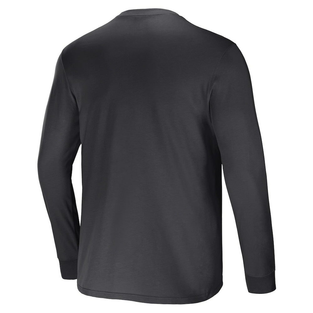 Las Vegas Raiders NFL x Darius Rucker Collection Team Long Sleeve Pocket T-Shirt Charcoal