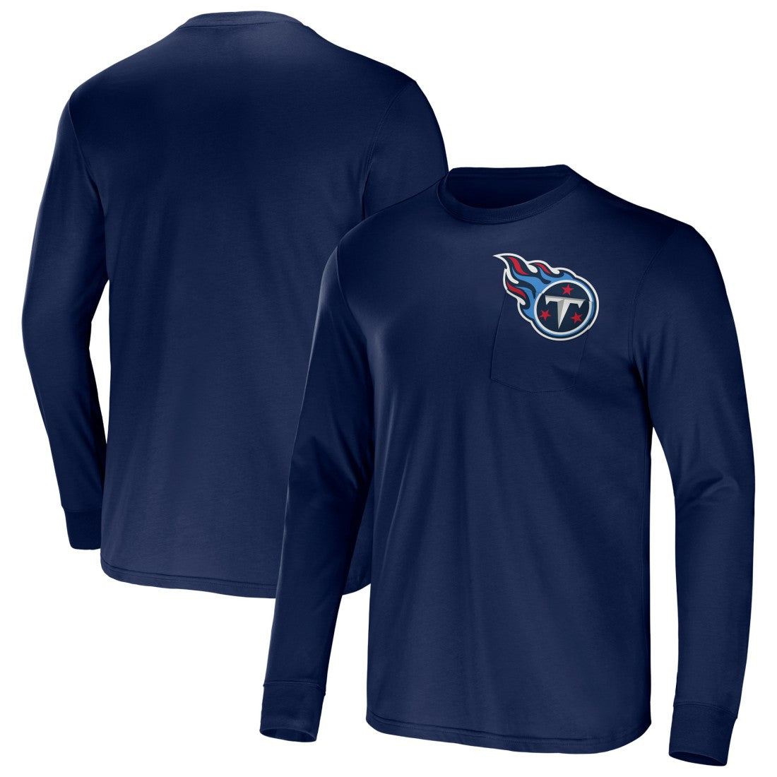 Tennessee Titans NFL x Darius Rucker Collection Team Long Sleeve Pocket T-Shirt Navy