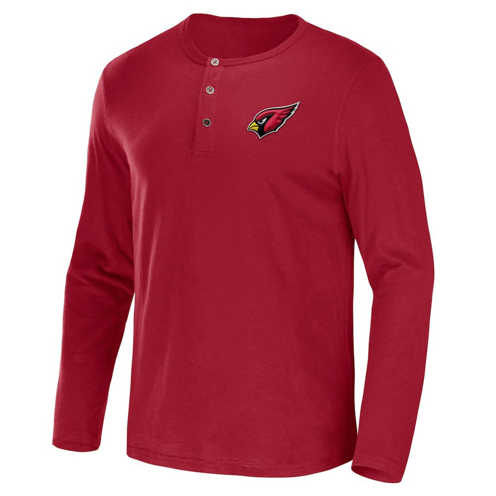 Arizona Cardinals NFL x Darius Rucker Collection Slub Jersey Henley Long Sleeve T-Shirt Cardinal