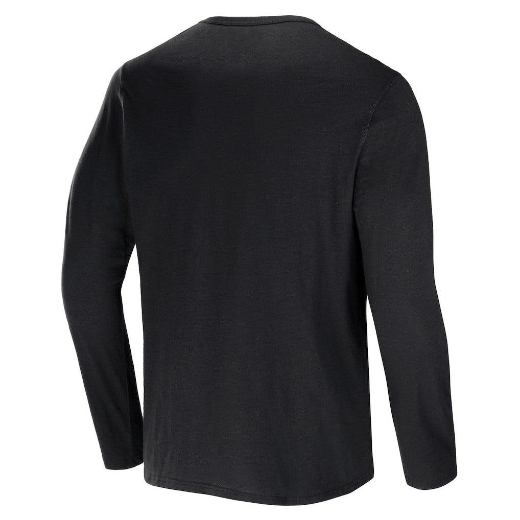 Cleveland Browns NFL x Darius Rucker Collection Slub Jersey Henley Long Sleeve T-Shirt Black