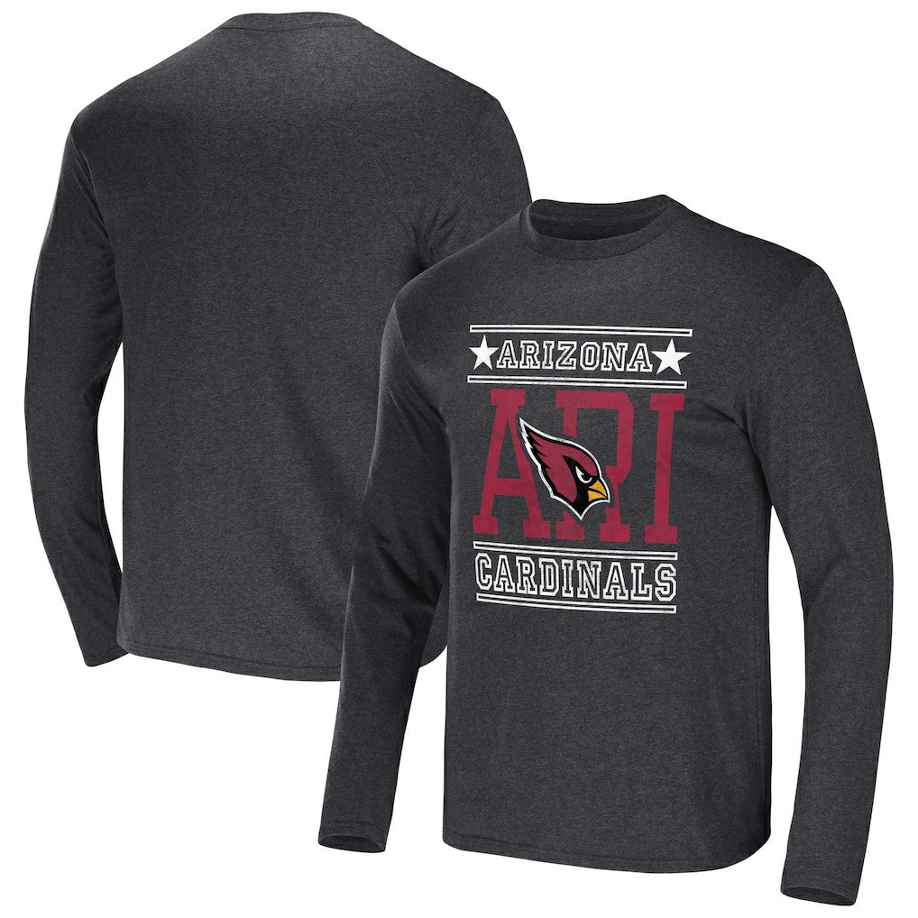 Arizona Cardinals NFL x Darius Rucker Collection Long Sleeve T-Shirt Heathered Charcoal