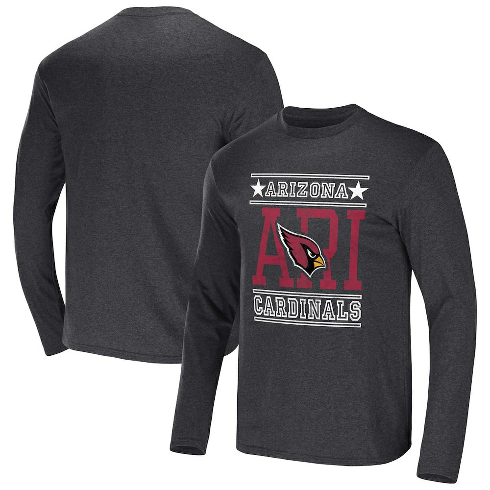 Arizona Cardinals NFL x Darius Rucker Collection Long Sleeve T-Shirt Heathered Charcoal