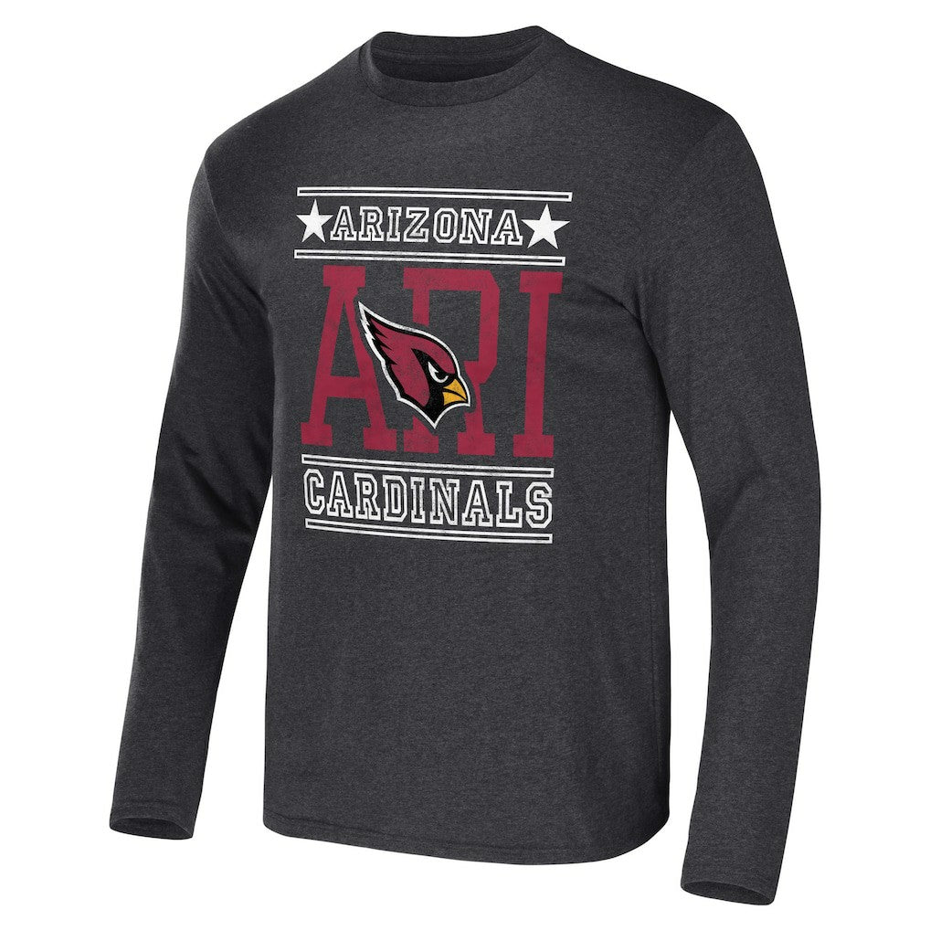 Arizona Cardinals NFL x Darius Rucker Collection Long Sleeve T-Shirt Heathered Charcoal