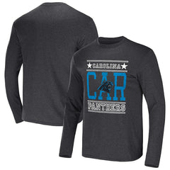 Carolina Panthers NFL x Darius Rucker Collection Long Sleeve T-Shirt Heathered Charcoal