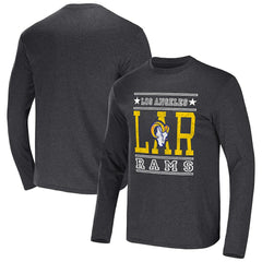 Los Angeles Rams NFL x Darius Rucker Collection Long Sleeve T-Shirt Heathered Charcoal