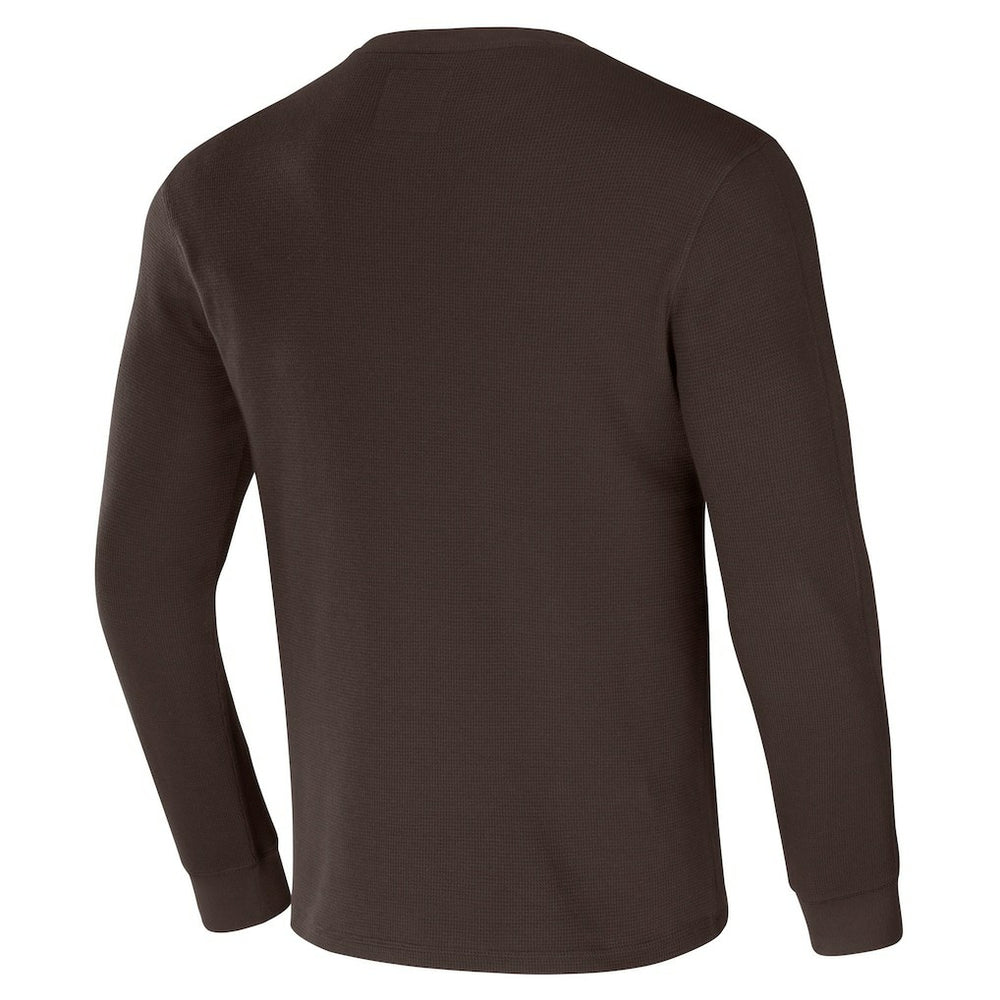 Cleveland Browns NFL x Darius Rucker Collection Long Sleeve Thermal T-Shirt Brown