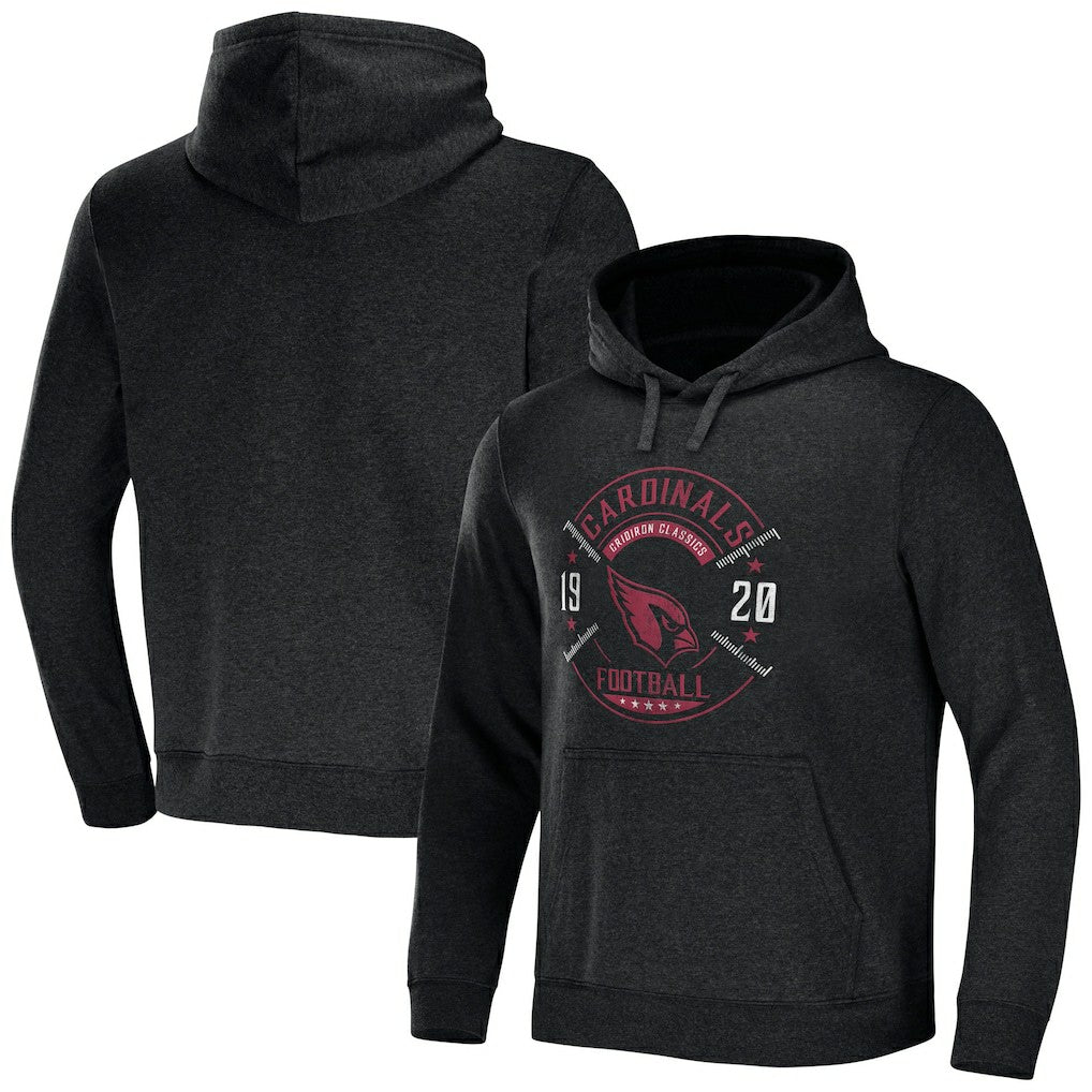 Arizona Cardinals NFL x Darius Rucker Collection Radar Pullover Hoodie Heather Charcoal