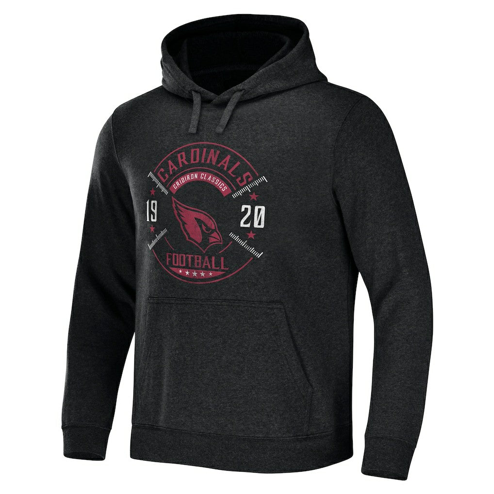 Arizona Cardinals NFL x Darius Rucker Collection Radar Pullover Hoodie Heather Charcoal