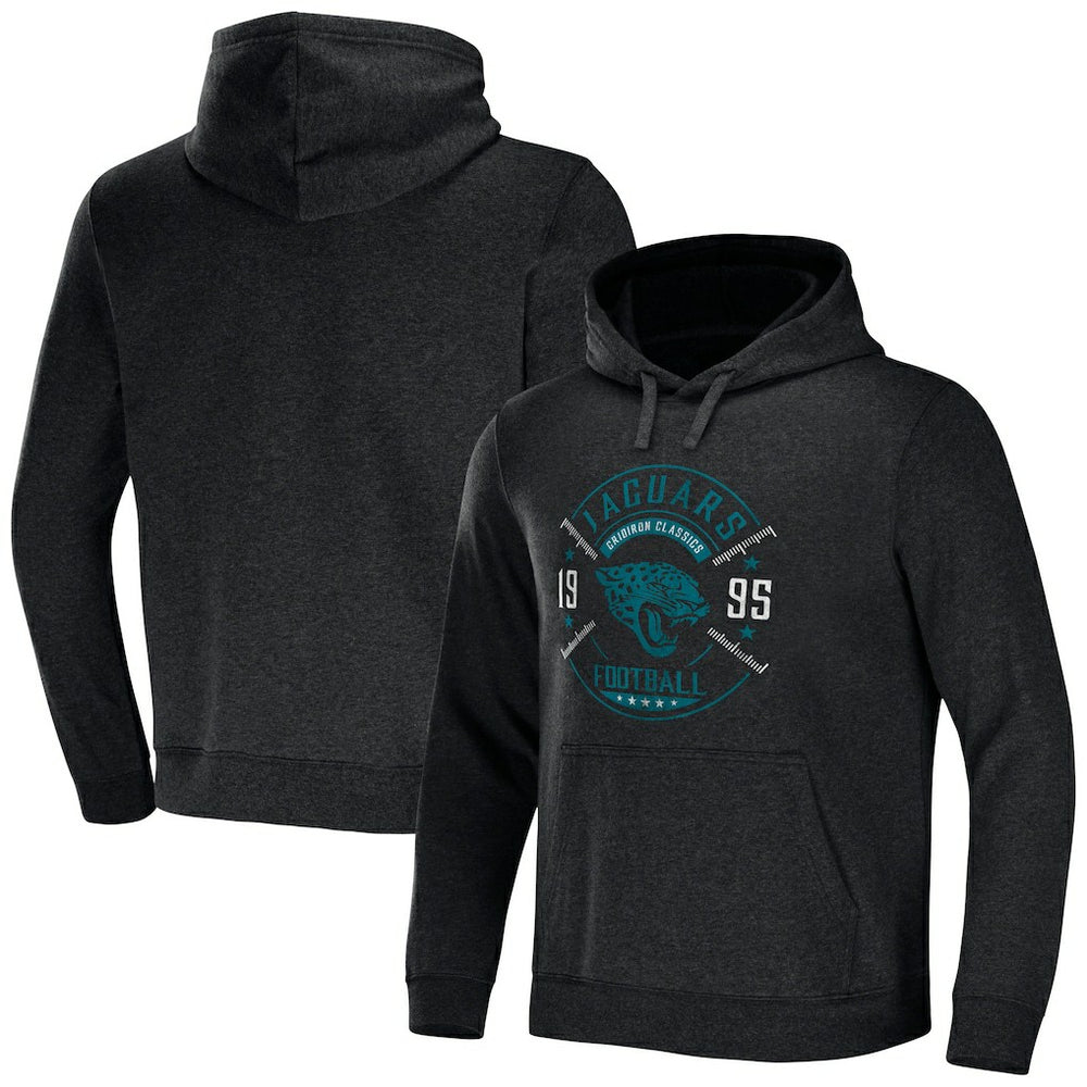 Jacksonville Jaguars NFL x Darius Rucker Collection Radar Pullover Hoodie Heather Charcoal