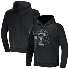 Las Vegas Raiders NFL x Darius Rucker Collection Radar Pullover Hoodie Heather Charcoal