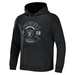 Las Vegas Raiders NFL x Darius Rucker Collection Radar Pullover Hoodie Heather Charcoal