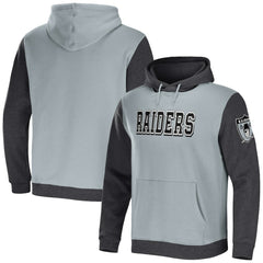 Las Vegas Raiders NFL x Darius Rucker Collection Colorblock Pullover Hoodie Gray/Charcoal