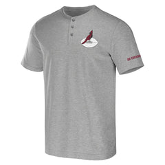 Arizona Cardinals NFL x Darius Rucker Collection Henley T-Shirt Heather Gray